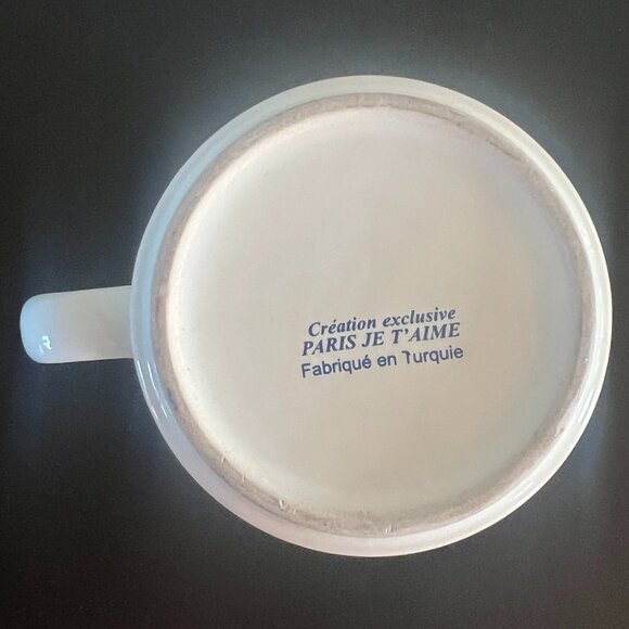 PARIS JE T’ AIME (PARIS I LOVE YOU) BONJOUR Blue Rooster Coffee Mug - Picture 14 of 15